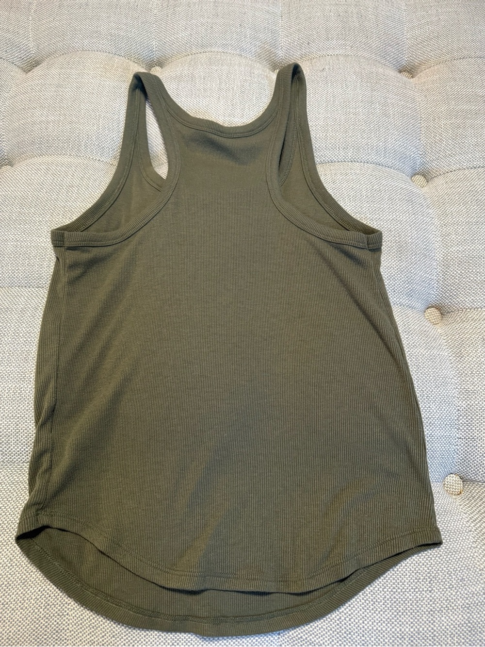 Old Navy Olive Green Ribbed Racerback Tank - Picture 2 of 3